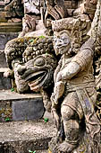 Pura Beji Sangsit , Bali, covered gate (Kori Agung) of the inner courtyard, details of the sculptures.