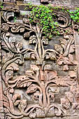 Pura Beji Sangsit , Bali, platforms and shrines of the inner courtyard, details of the sculptures.