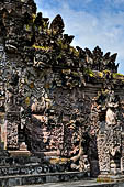Pura Beji Sangsit , Bali, covered gate (Kori Agung) of the inner courtyard, details of the sculptures.