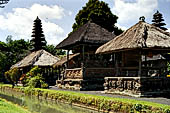Pura Taman Ayun - Bali. The inner courtyard contains various multi tiered meru's and pavilions.