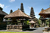 Pura Taman Ayun - Bali. The inner courtyard contains various multi tiered meru's and pavilions.
