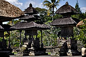 Pura Taman Ayun - Bali. The inner courtyard contains various multi tiered meru's and pavilions.