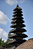 Pura Taman Ayun - Bali. The inner courtyard contains various multi tiered meru's and pavilions.