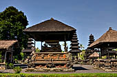 Pura Taman Ayun - Bali. The inner courtyard contains various multi tiered meru's and pavilions.