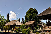 Pura Taman Ayun - Bali. The inner courtyard contains various multi tiered meru's and pavilions.