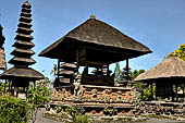 Pura Taman Ayun - Bali. The inner courtyard contains various multi tiered meru's and pavilions.