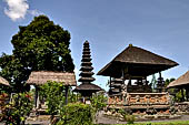 Pura Taman Ayun - Bali. The inner courtyard contains various multi tiered meru's and pavilions.