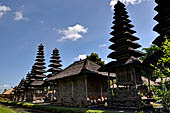 Pura Taman Ayun - Bali. The inner courtyard contains various multi tiered meru's and pavilions.