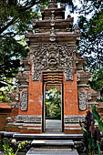 Pura Tirta Empul - Bali. The western area of the complex. Covered gate.