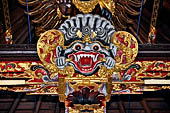 Pura Tirta Empul - Bali. The fourth courtyard, with numerous shrines and several pavilions. Carved details.