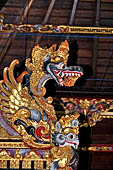 Pura Tirta Empul - Bali. The fourth courtyard, with numerous shrines and several pavilions. Carved details.