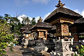 Pura Tirta Empul - Bali. The fourth courtyard, with numerous shrines and several pavilions.