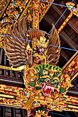 Pura Tirta Empul - Bali. The fourth courtyard, with numerous shrines and several pavilions. Carved details.