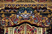 Pura Tirta Empul - Bali. The fourth courtyard, with numerous shrines and several pavilions. Carved details.