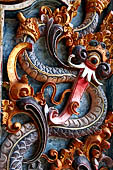 Pura Tirta Empul - Bali. The fourth courtyard, with numerous shrines and several pavilions. Carved details.