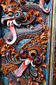 Pura Tirta Empul - Bali. The fourth courtyard, with numerous shrines and several pavilions. Carved details.