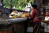 Pura Tirta Empul - Bali. The bathing pool with the water with healing power. Offerings.