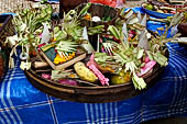 Pura Tirta Empul - Bali. The bathing pool with the water with healing power. Offerings.