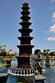 Tirtagangga, Bali - The eleven-tiered fountain which rises in the middle of the complex.