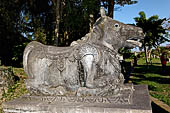 Tirtagangga, Bali - The various statues lined at the entrance on the garden.