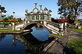Tirtagangga, Bali - The stone bridges connecting the demon island in the middle of the south pond.