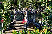Tirtagangga, Bali - The stone bridges connecting the demon island in the middle of the south pond.