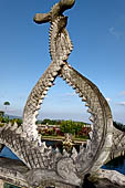 Tirtagangga, Bali - The stone bridges connecting the demon island in the middle of the south pond. 