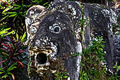 Tirtagangga, Bali - Details of the various fountains pouring water in the ponds.