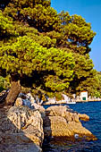Isola di Ciovo (isola Bua), oltre le mura meridionali di Trogir al di l del ponte.