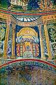 Ravenna - Il battistero Neoniano, dettaglio del mosaico della cupola, della fascia pi esterna (418 d.C.).