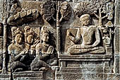 Borobudur reliefs - First Gallery, Northern side - Panel 78.