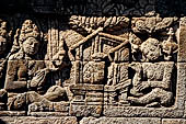 Borobudur, relief of the upper galleries