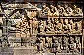 Borobudur, relief of the upper galleries
