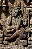 Borobudur, relief of the upper galleries