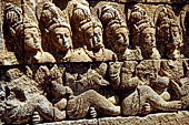 Borobudur, relief of the upper galleries.