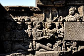 Borobudur, reliefs of the First Gallery balustrade. 