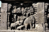 Borobudur, reliefs of the First Gallery balustrade. 