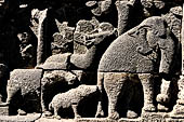 Borobudur, reliefs of the First Gallery balustrade.