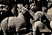 Borobudur, reliefs of the First Gallery balustrade. 