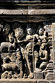 Borobudur, reliefs of the First Gallery balustrade. 