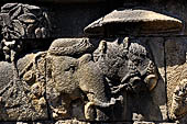 Borobudur reliefs - First Gallery, Northern side - Panel 91.