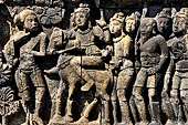 Borobudur reliefs - First Gallery, Northern side - Panel 93.