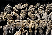 Borobudur, reliefs of the Second Gallery balustrade