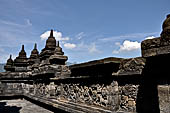 Borobudur, reliefs of the Second Gallery balustrade