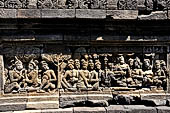Borobudur, reliefs of the Second Gallery balustrade