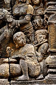 Borobudur, relief of the upper galleries
