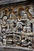 Borobudur, relief of the upper galleries