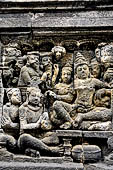 Borobudur, relief of the upper galleries