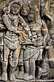 Borobudur, relief of the upper galleries