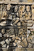 Borobudur, relief of the upper galleries